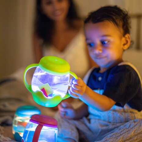 Glo pals Glo Pals | Mini jar set with 5 soft shapes | Green