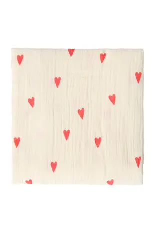 Studio Noos Studio Noos | Swaddle Print Large | Natural Hearts