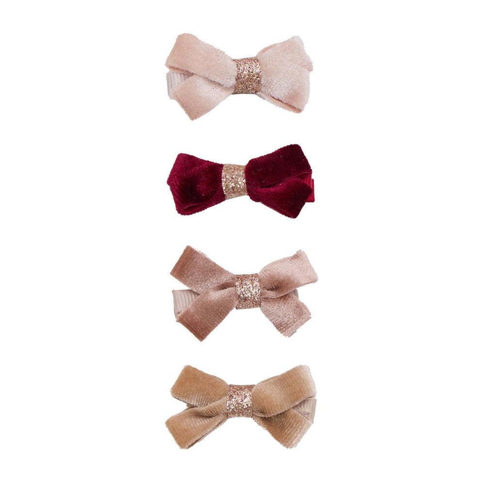 Mimi & Lula Mimi & Lula | Glitter velvet bow salon hair clips