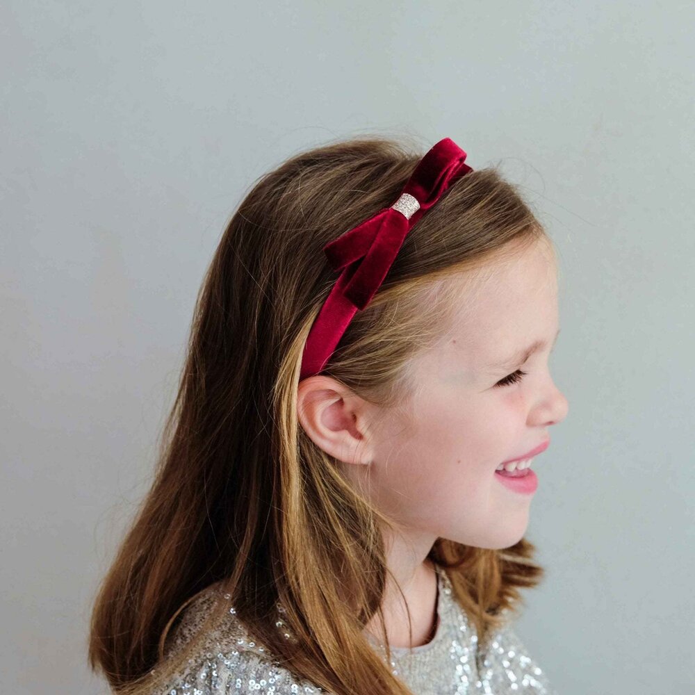 Mimi & Lula Mimi & Lula | Violet bow headband | Burgundy