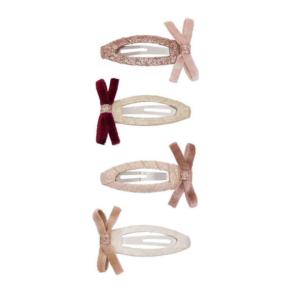 Mimi & Lula Mimi & Lula | Skinny velvet bow hair clips