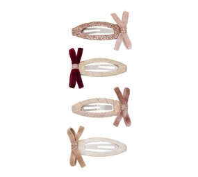 Mimi & Lula Mimi & Lula | Skinny velvet bow hair clips