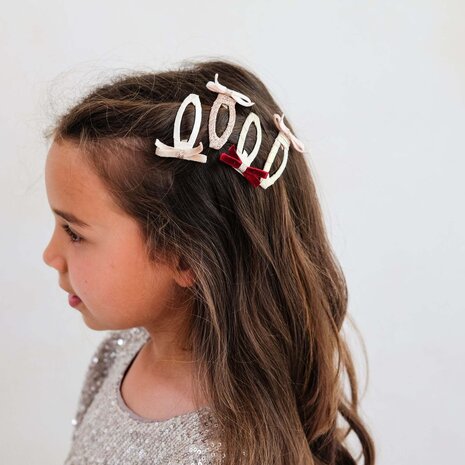 Mimi & Lula Mimi & Lula | Skinny velvet bow hair clips