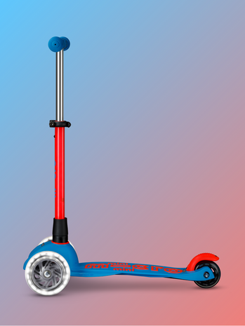 Micro Step Micro Step | Micro Mini Step Deluxe LED | Blauw/Rood Neon