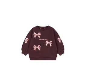 Konges Sløjd Konges Sløjd | Lou Bow Sweat Shirt Ocs | Decadent Chocolate
