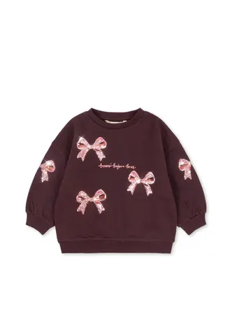 Konges Sløjd Konges Sløjd | Lou Bow Sweat Shirt Ocs | Decadent Chocolate