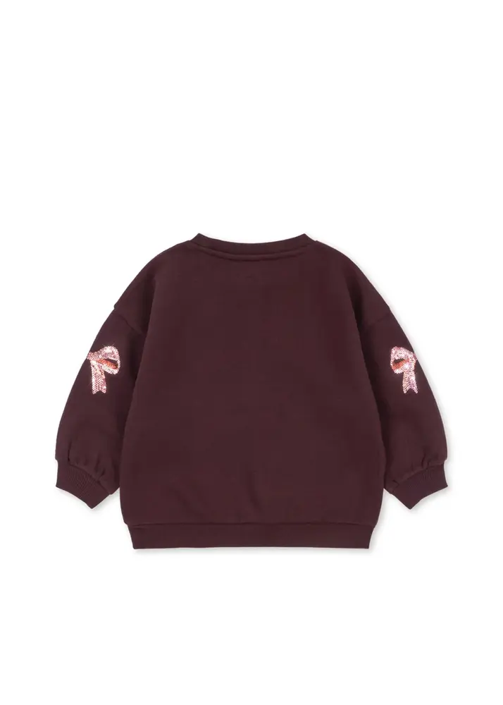 Konges Sløjd Konges Sløjd | Lou Bow Sweat Shirt Ocs | Decadent Chocolate