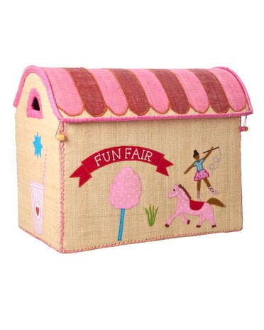 Rice Everyday Magic Rice | Groot Raffia Opberghuis | Pink | Fun Fair