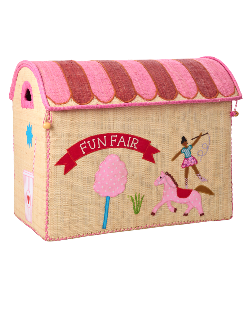Rice Everyday Magic Rice | Groot Raffia Opberghuis | Pink | Fun Fair