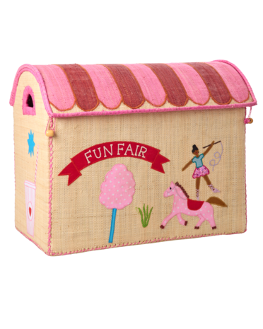 Rice Everyday Magic Rice | Groot Raffia Opberghuis | Pink | Fun Fair
