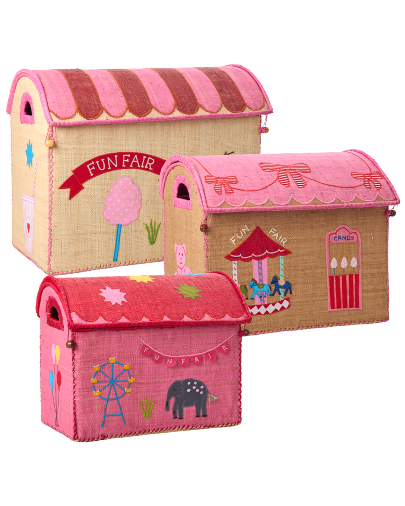 Rice Everyday Magic Rice | Groot Raffia Opberghuis | Pink | Fun Fair