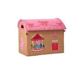 Rice Everyday Magic Rice | Middelgroot Raffia Opberghuis | Pink | Fun Fair Rice Everyday Magic Rice | Middelgroot Raffia Opberghuis | Pink | Fun Fair