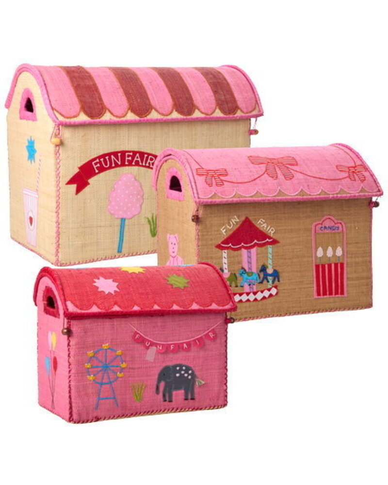 Rice Everyday Magic Rice | Klein Raffia Opberghuis | Pink | Fun Fair Rice Everyday Magic Rice | Klein Raffia Opberghuis | Pink | Fun Fair