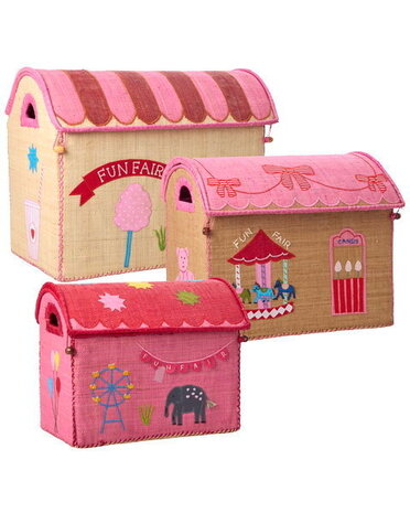 Rice Everyday Magic Rice | Klein Raffia Opberghuis | Pink | Fun Fair Rice Everyday Magic Rice | Klein Raffia Opberghuis | Pink | Fun Fair