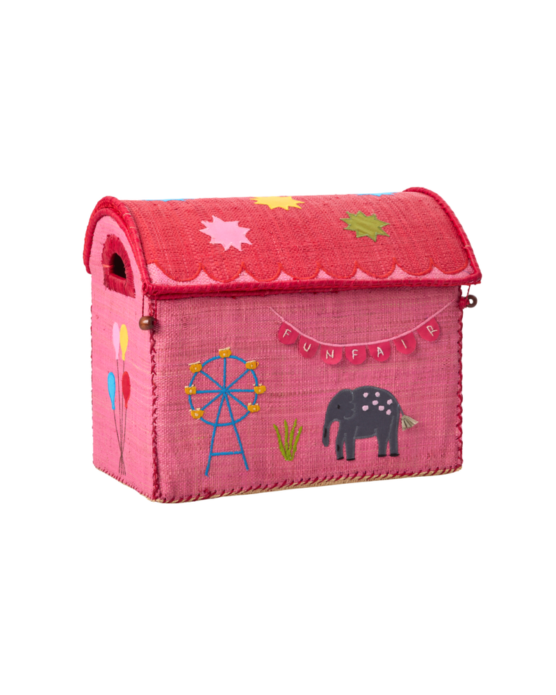 Rice Everyday Magic Rice | Klein Raffia Opberghuis | Pink | Fun Fair Rice Everyday Magic Rice | Klein Raffia Opberghuis | Pink | Fun Fair