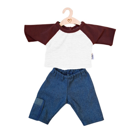 Hollie Hollie | Kledingset Robin jeans + shirt bordeaux