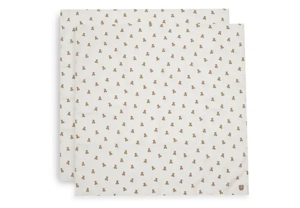 Jollein Jollein | Hydrofiele Doek Large 115x115cm | Mini Teddy Bear | 2 Stuks Jollein Jollein | Hydrofiele Doek Large 115x115cm | Mini Teddy Bear | 2 Stuks