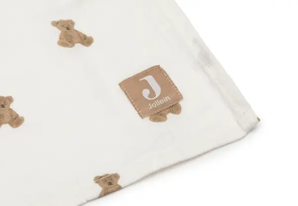 Jollein Jollein | Hydrofiele Doek Large 115x115cm | Mini Teddy Bear | 2 Stuks Jollein Jollein | Hydrofiele Doek Large 115x115cm | Mini Teddy Bear | 2 Stuks