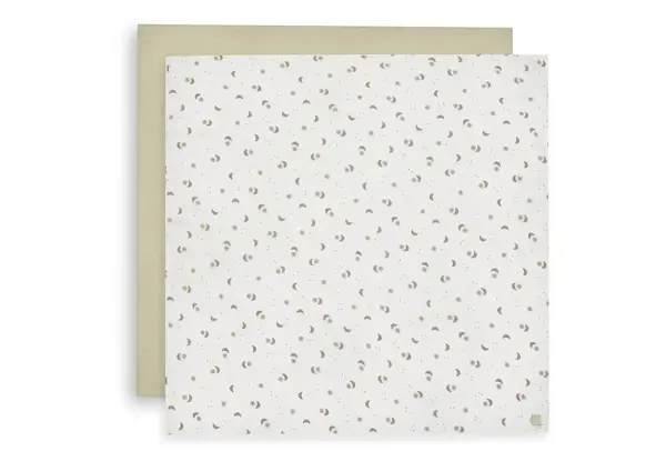 Jollein Jollein | Hydrofiele Doek Large 115x115cm | Over the moon | 2 Stuks Jollein Jollein | Hydrofiele Doek Large 115x115cm | Over the moon | 2 Stuks