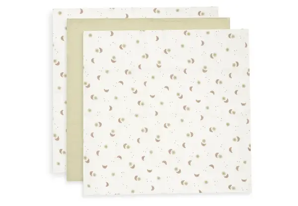 Jollein Jollein | Hydrofiele Doek Small 70x70cm | Over the moon | 3 Stuks