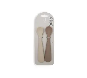 Jollein Jollein | Siliconen Lepeltje | Natural Shades | 2 stuks
