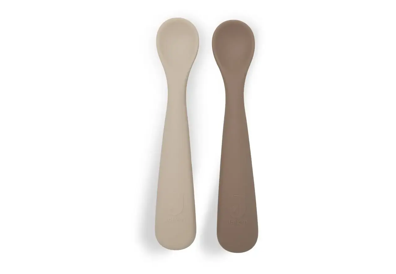 Jollein Jollein | Siliconen Lepeltje | Natural Shades | 2 stuks