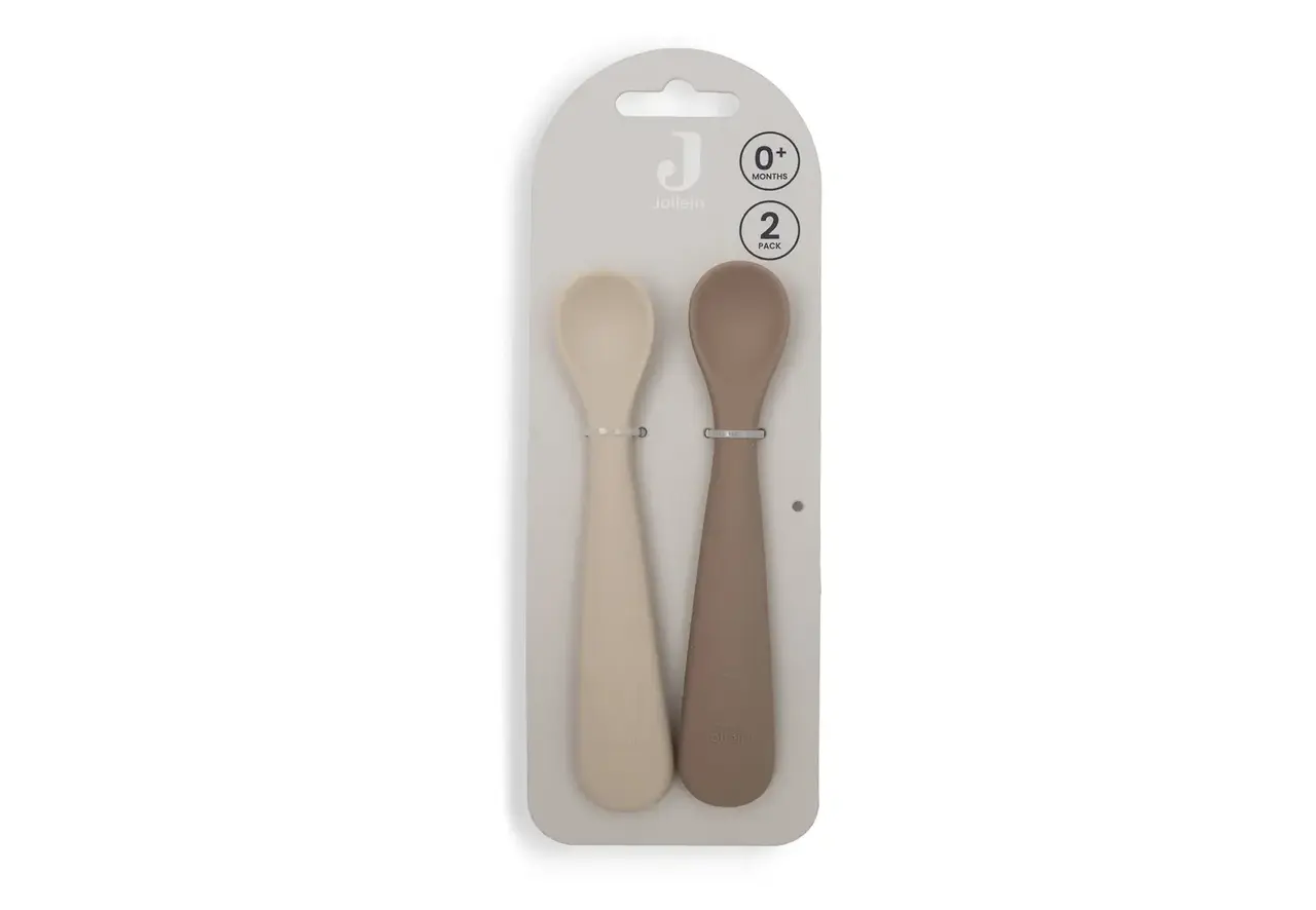 Jollein Jollein | Siliconen Lepeltje | Natural Shades | 2 stuks