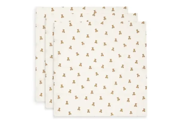 Jollein Jollein | Hydrofiele Doek Small 70x70cm | Mini Teddy Bear | 3 Stuks Jollein Jollein | Hydrofiele Doek Small 70x70cm | Mini Teddy Bear | 3 Stuks