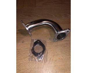 Race-Bochtstuk RVS voor 125cc 2 takt - Handelsonderneming Zwanenburg