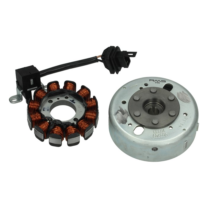 Vliegwiel + Stator vespa \u0026 piaggio 50cc 2v - Handelsonderneming Zwanenburg