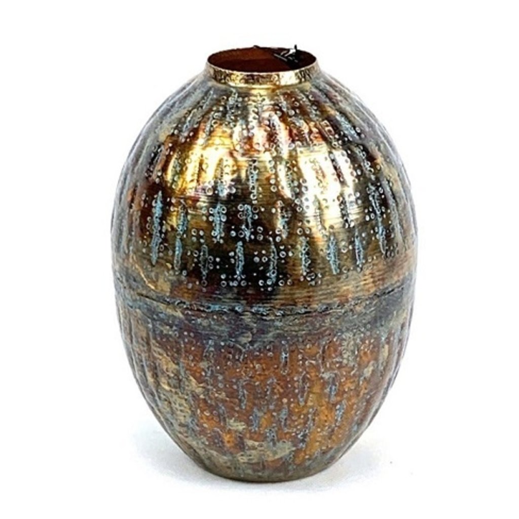 MANSION Atmosphere Hamered metal vase