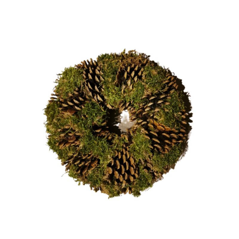 Decor Shop Wreath of pine cones and moss