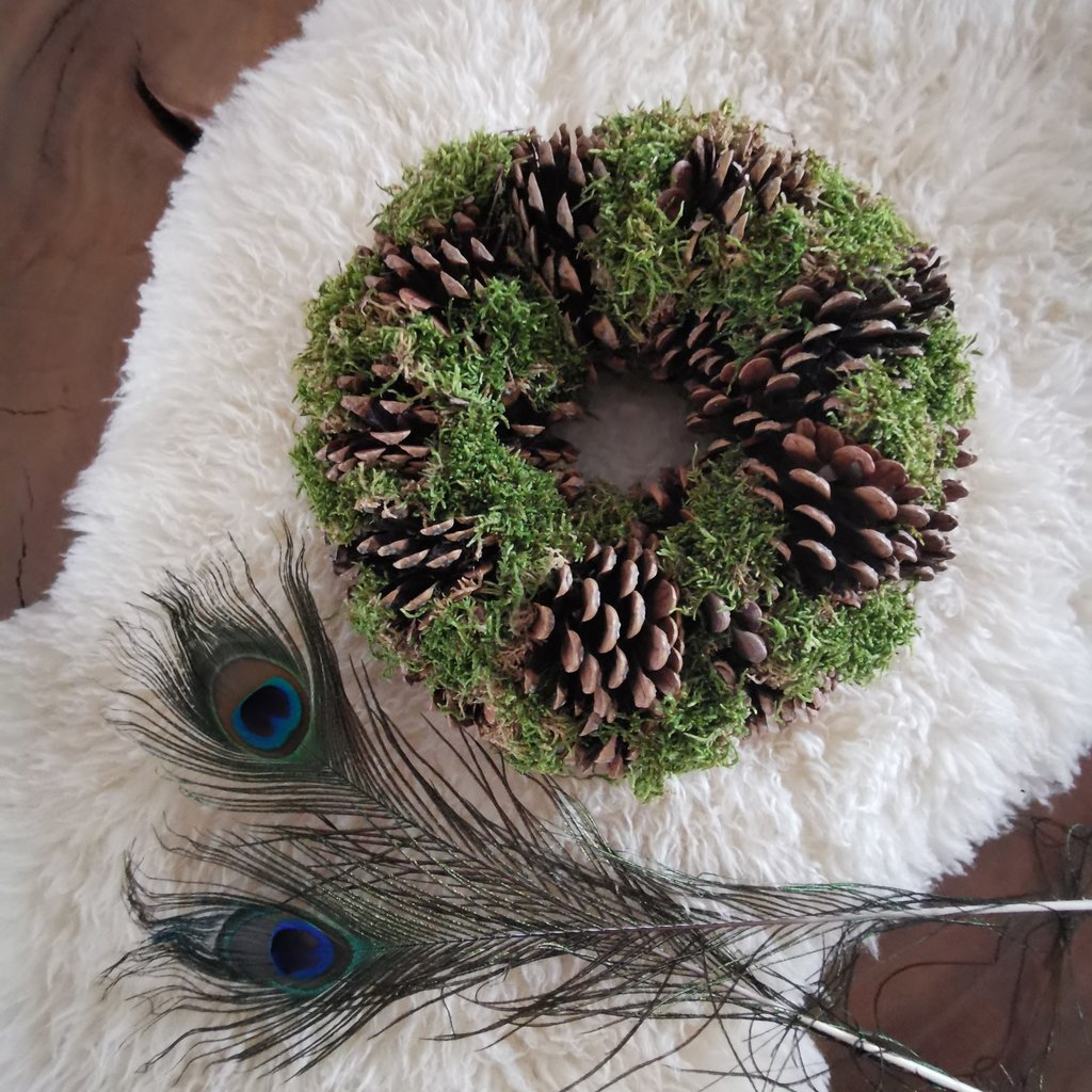 Decor Shop Wreath of pine cones and moss