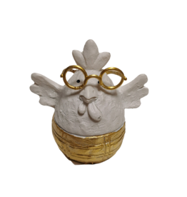 Home Society Chicken With Golden Glasses