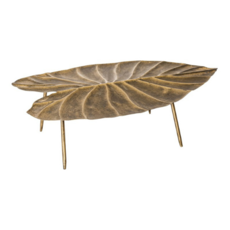 PTMD Collection Jayce Gold Bowl Palm Leaf