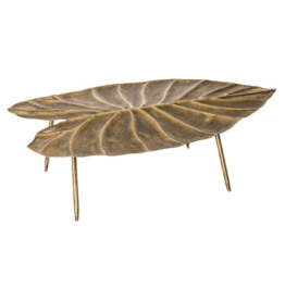 PTMD Collection Jayce Gold Bowl Palm Leaf