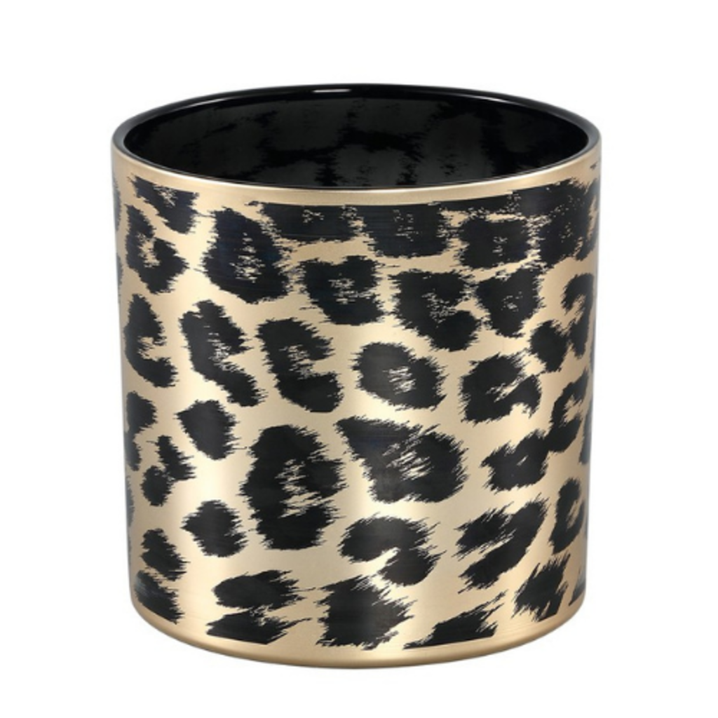 PTMD Collection Desiree Gold Cheetah Candle Holder