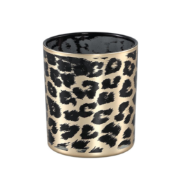 PTMD Collection Desiree Gold Cheetah Candle Holder