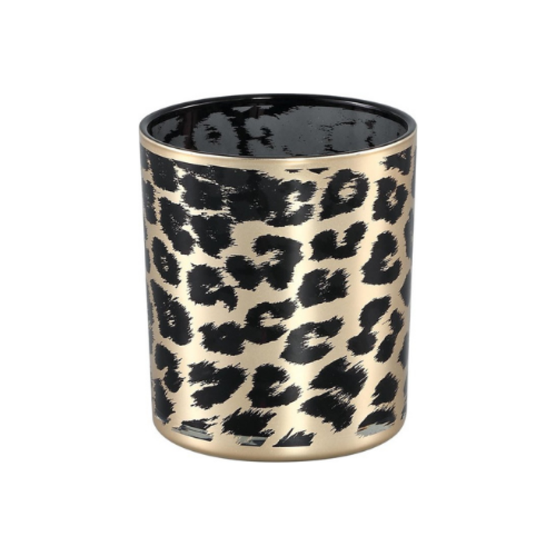 PTMD Collection Desiree Gold Cheetah Candle Holder
