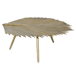 PTMD Collection Ava Brass Tray Palm leaf