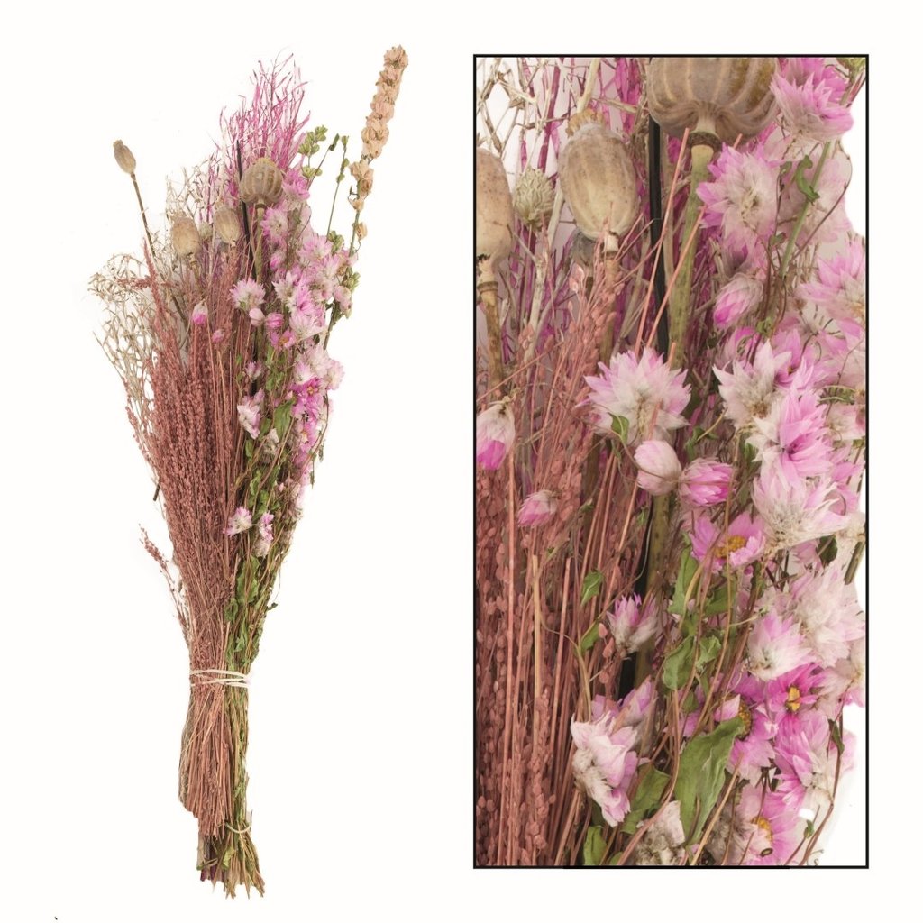 Dijk Natural Collection Dryflower Bouquet Multi Pink