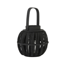 Light & Living Lantern Taira Wood Black