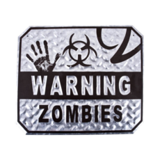 Pusteblume Metal Sign Warning Zombies