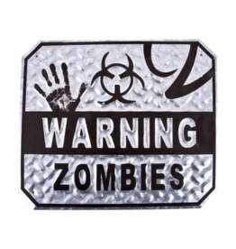 Pusteblume Metalen Bord Warning Zombies