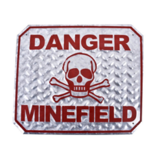 Pusteblume Metal Sign Danger Minefield