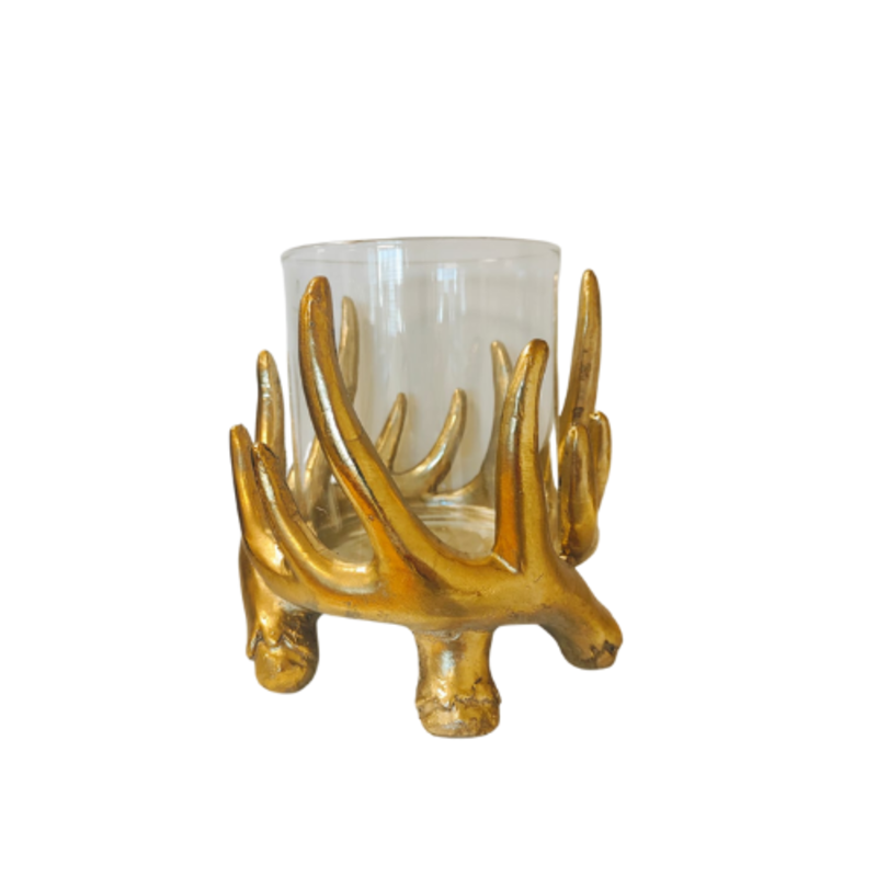 MANSION Atmosphere Tea light holder Antler Gold