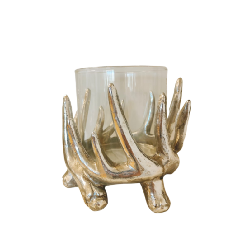 MANSION Atmosphere Tea Light Holder Antler Silver