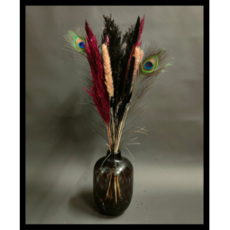 Decor Shop Dried Flower Bouquet Bordeaux Black