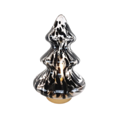 MANSION Atmosphere Glas Weihnachtsbaum Schwarz mit LED