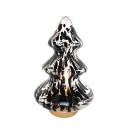 MANSION Atmosphere Glas Weihnachtsbaum Schwarz mit LED